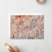 Carte De Correspondance Paul Klee - Feuillage clairsemé (Devant/Arrière en situation)