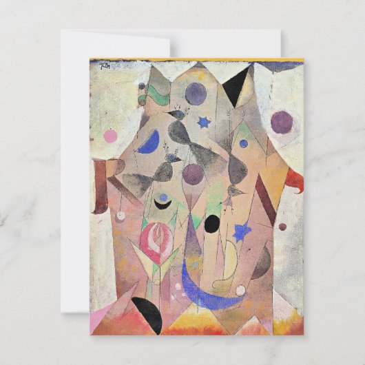 Carte De Correspondance Paul Klee - Rossignols persans, (Devant)