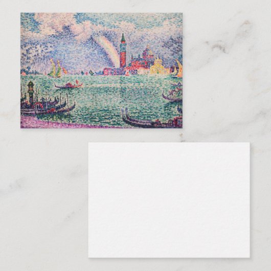 Carte De Correspondance Paul Signac - Arc-en-ciel, Venise (Devant / Derrière)