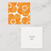 Carte De Correspondance Pavot à eau orange (Devant / Derrière)