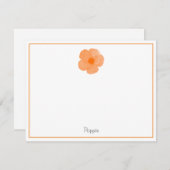 Carte De Correspondance Pavot à eau orange 3 (Devant / Derrière)