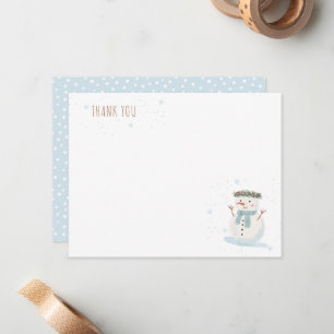 Carte De Correspondance Pays des merveilles hivernal Bonhomme de neige mig