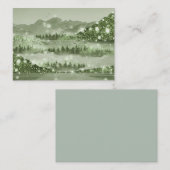 Carte De Correspondance Paysage du lac Mountain Forest Médias mixtes (Devant / Derrière)