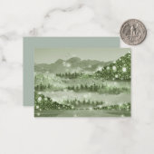 Carte De Correspondance Paysage du lac Mountain Forest Médias mixtes (Devant/Arrière en situation)