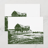 Carte De Correspondance Paysage rural maison de ferme de style coupe (Devant / Derrière)
