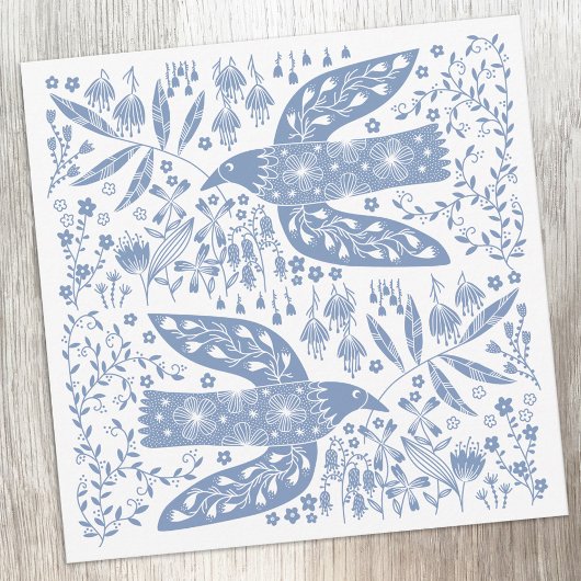 Carte De Correspondance Peace Dove Blue Bird