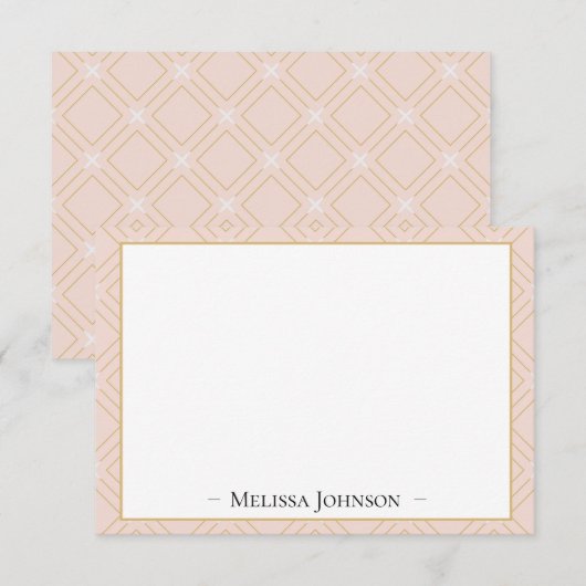Carte De Correspondance Peach Peach Personnalisé (Devant / Derrière)