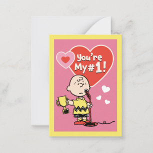 Carte De Correspondance Peanuts Charlie Brown Tu es mon #1 !