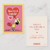 Carte De Correspondance Peanuts | Lucy You're A Catch! (Devant / Derrière)