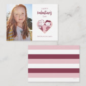 Carte De Correspondance Peanuts | Saint-Valentin | Schroeder & Lucy (Devant / Derrière)