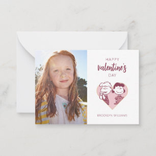 Carte De Correspondance Peanuts   Saint-Valentin   Schroeder & Lucy