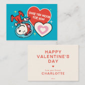 Carte De Correspondance Peanuts | Snoopy Fou De Vous (Devant / Derrière)