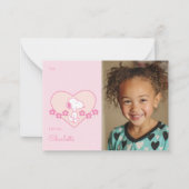 Carte De Correspondance Peanuts | Snoopy Heart Photo Valentine (Devant)