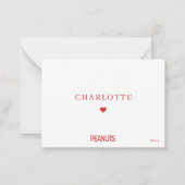 Carte De Correspondance Peanuts | Snoopy Heart Photo Valentine (Dos)