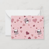 Carte De Correspondance Peanuts | Snoopy livre des valentins (Dos)