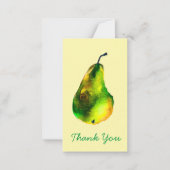 Carte De Correspondance Pear aquarelle fruit vert (Devant)