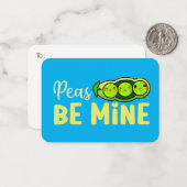 Carte De Correspondance Peas Be Mine Funny Pun mignon Saint Valentin (Devant/Arrière en situation)