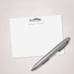Carte De Correspondance Pêcheur de Bass en Plein Air Nom Personnalisé<br><div class="desc">Ce design présente un bar rayé à l'aquarelle avec un espace pour un nom/texte en dessous. Cliquez sur le bouton Personnaliser si vous souhaitez ajuster les éléments de design et/ou modifier davantage le texte ! Des variations de ce design, des couleurs supplémentaires, ainsi que des produits coordonnés sont disponibles dans...</div>