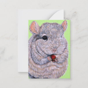 Carte De Correspondance Peinture de Chinchilla à la poitrine molle