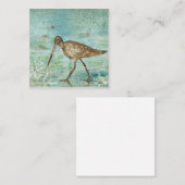 Carte De Correspondance Peinture D'Oiseau À Bord (Devant / Derrière)