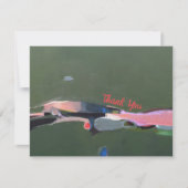 Carte De Correspondance Peinture Merci Abstraite (Devant)
