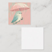 Carte De Correspondance Pen Pal Pals : Oiseaux Pluies Salutation (Devant / Derrière)