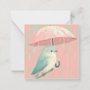 Carte De Correspondance Pen Pal Pals : Oiseaux Pluies Salutation