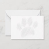 Carte De Correspondance Pencil Sketched Dog Paw Digital Art (Dos)
