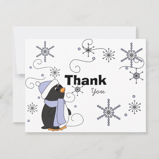 Carte De Correspondance Penguin in Awe Merci note (Devant)