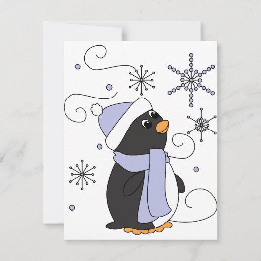 Carte De Correspondance Penguin in Awe Merci note (Dos)
