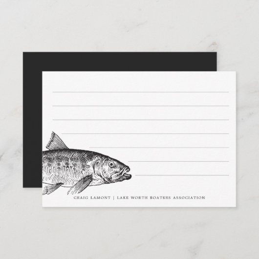 Carte De Correspondance Pensées poissons | Funny perso personnalisée (Devant / Derrière)