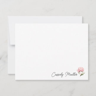 Carte De Correspondance Peony Floral Note Card