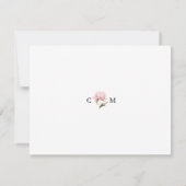 Carte De Correspondance Peony Floral Note Card (Dos)