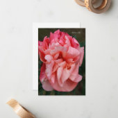 Carte De Correspondance Peony rose (Devant/Arrière en situation)