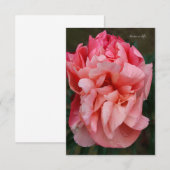 Carte De Correspondance Peony rose (Devant / Derrière)