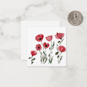 Carte De Correspondance Pépites - Floral Carré Note Card (Devant/Arrière en situation)