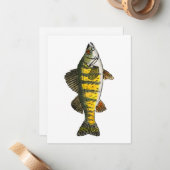 Carte De Correspondance Perche jaune (Devant/Arrière en situation)