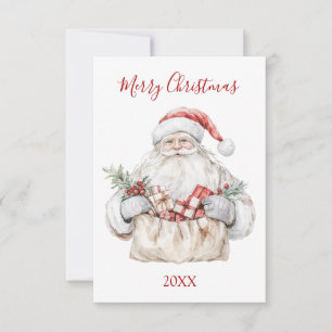 Carte De Correspondance Père Noël avec cadeaux de Noël