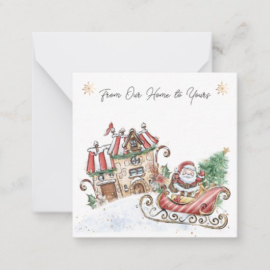 Carte De Correspondance Père Noël de notre maison à la vôtre (Devant)