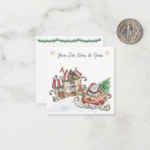 Carte De Correspondance Père Noël de notre maison à la vôtre (Devant/Arrière en situation)