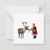 Carte De Correspondance Père Noël et rennes (Devant)