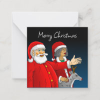 Père Noël, Mme Claus et Rudolph le renne