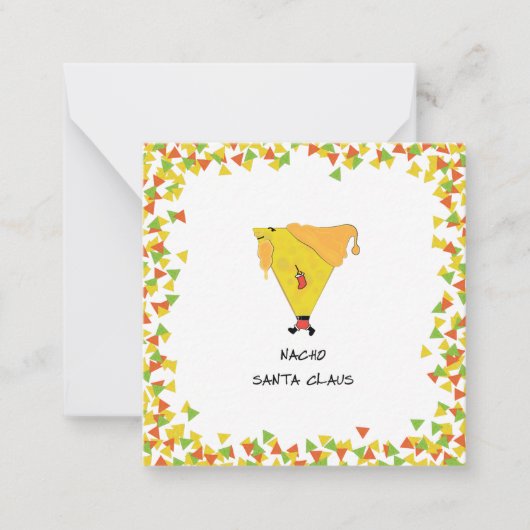 Carte De Correspondance Père Noël Nacho avec des Chips (Devant)