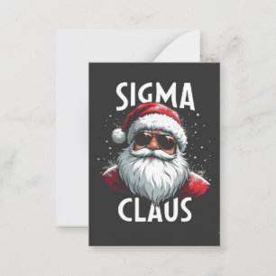 Carte De Correspondance Père Noël Sigma Drôle Gen Alpha Collège Noël