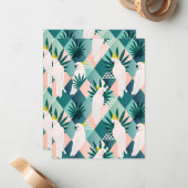 Carte De Correspondance Perroquet sur Palm 1 (Devant/Arrière en situation)