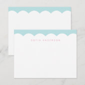 Carte De Correspondance Personalisé Scallop féminin (Devant / Derrière)