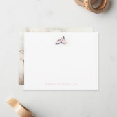 Carte De Correspondance Personalized Ballet Thank You Note Card Stationery (Devant/Arrière en situation)