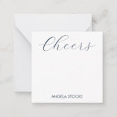 Carte De Correspondance Personalized Blue Retro Flower (Devant)