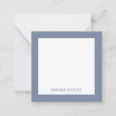 Carte De Correspondance Personalized Blue Retro Flower (Devant)