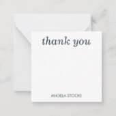 Carte De Correspondance Personalized Blue Retro Flower (Devant)